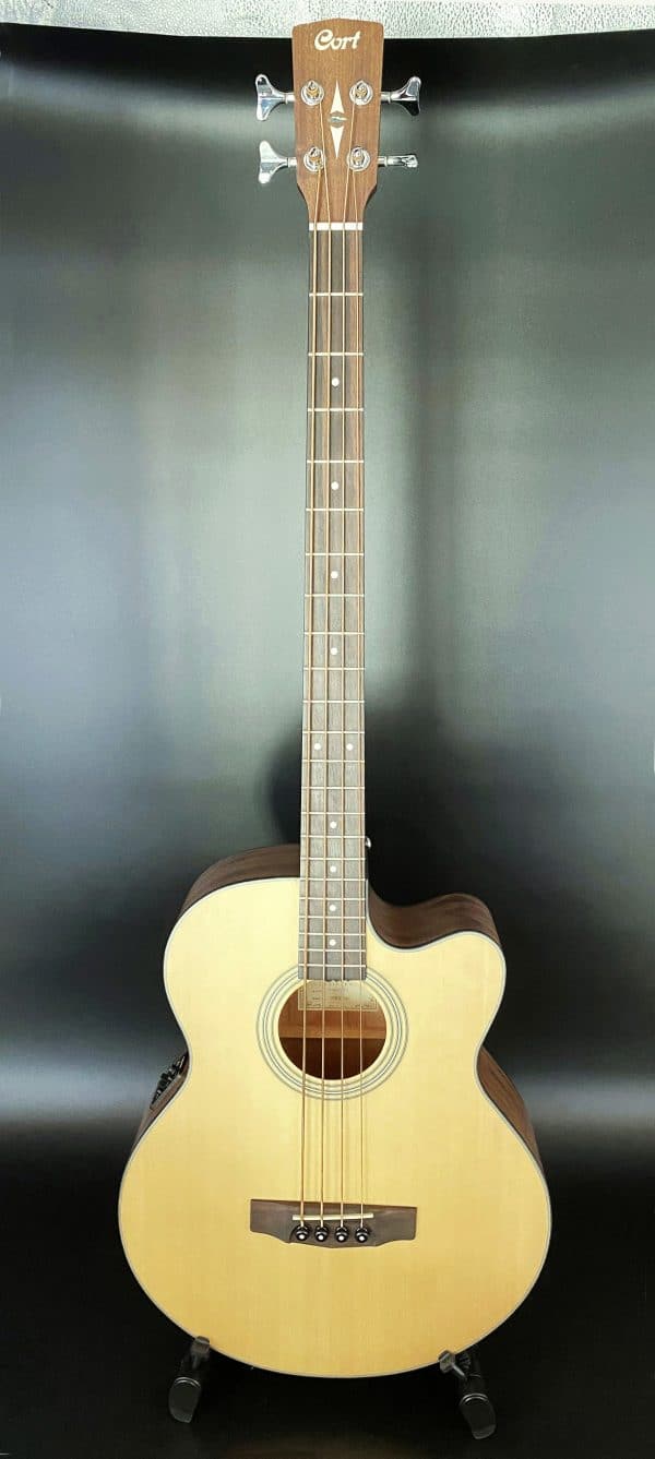 Cort SJB-5FB Acoustic Bass Guitar (Sitka / Mahogany) - Image 2