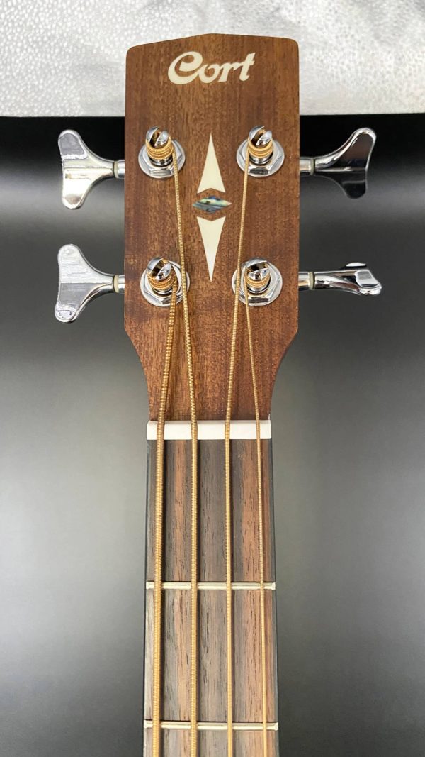 Cort SJB-5FB Acoustic Bass Guitar (Sitka / Mahogany) - Image 4