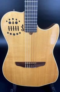 Godin Multiac 2-Voice SA Nylon String Guitar (with Roland GR 30 Synth + New Reunion Blues Guitar Case)